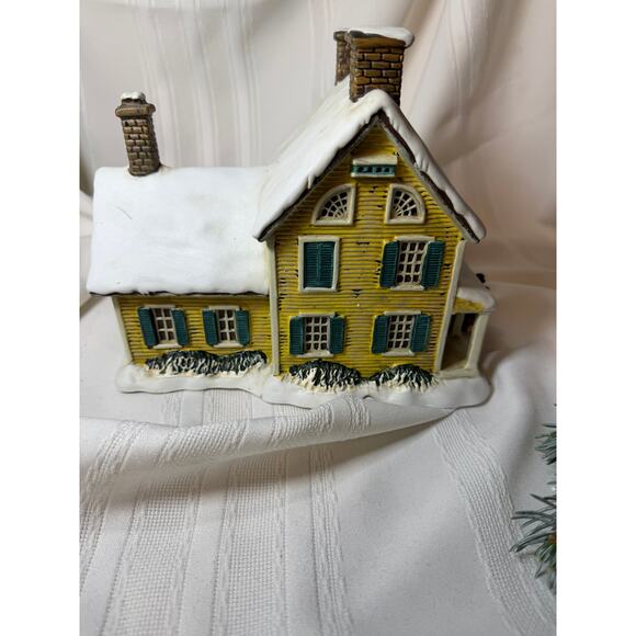 Currier And Ives Museum Of New York American Homestead Porcelain Lighted House - Picture 2 of 5